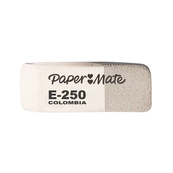 Borrador E-250 Paper Mate para tinta y lápiz, corrección limpia y precisa