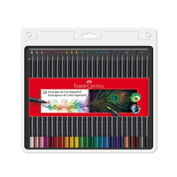 Colores Faber Castell SuperSoft x24: suavidad y vibrancia en cada trazo.