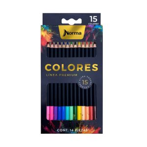 Colores Norma Premium x15 Lápices: calidad, precisión y versatilidad en cada trazo.