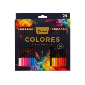 Colores Norma Premium x24 Lápices para expresión artística vibrante y detallada