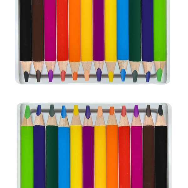 Colores Offi-Esco Jumbo x12 OE 144: lápices de colores vibrantes y fáciles de manejar para los más pequeños.