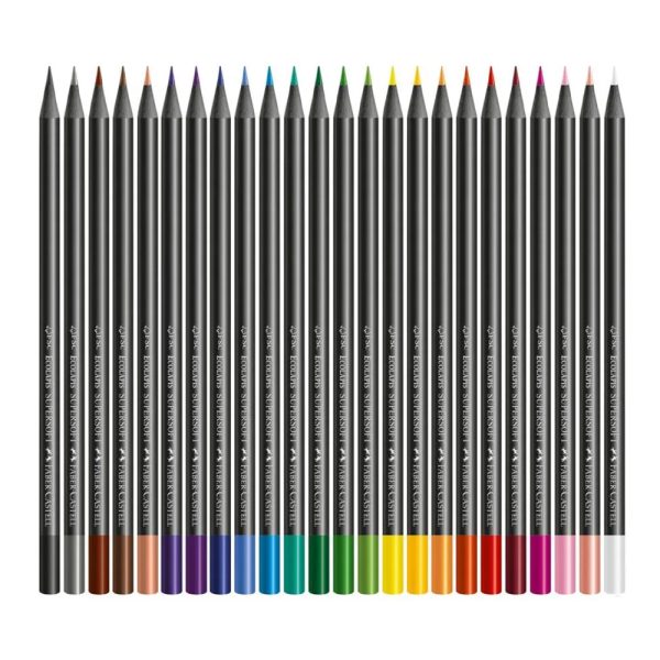 Colores Faber Castell SuperSoft x50 ecológicos: calidad, suavidad y sostenibilidad en cada trazo.