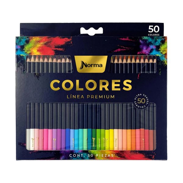 Colores Norma Premium x50 Lápices para una experiencia de dibujo superior y versátil