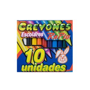 Crayones Rapid Delgados x10: crayones vibrantes y precisos, ideales para detalles finos.