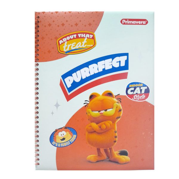 cuaderno argollado personalizado garfield, disponible en papeleria el mayorista.