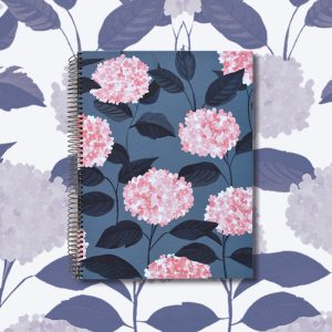 Agenda Argollada Grande 4 Materias Motivo Floral Milan