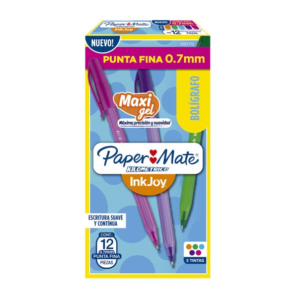 Lapicero Paper Mate Kilométrico mina 0.7 mm con tapa.