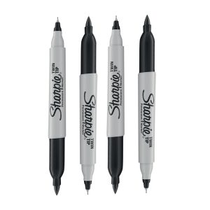 Marcador permanente Sharpie Twin Tip negro con dos puntas