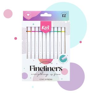 Plumones Fineliner Lindos Kiut x12. Disponibles en Papeleria Cali.