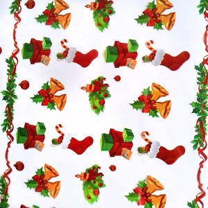 Papel celofán navideño para anchetas, disponible en papelería el mayorista.