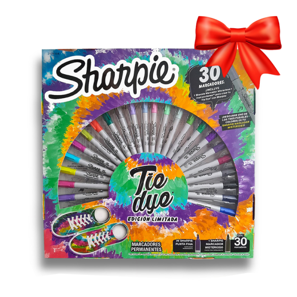 ruleta marcadores sharpie tie dye, papeleria el mayorista