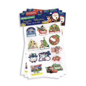 tarjetas adhesivas de navidad disney. Disponibles en papelería el mayorista cali.